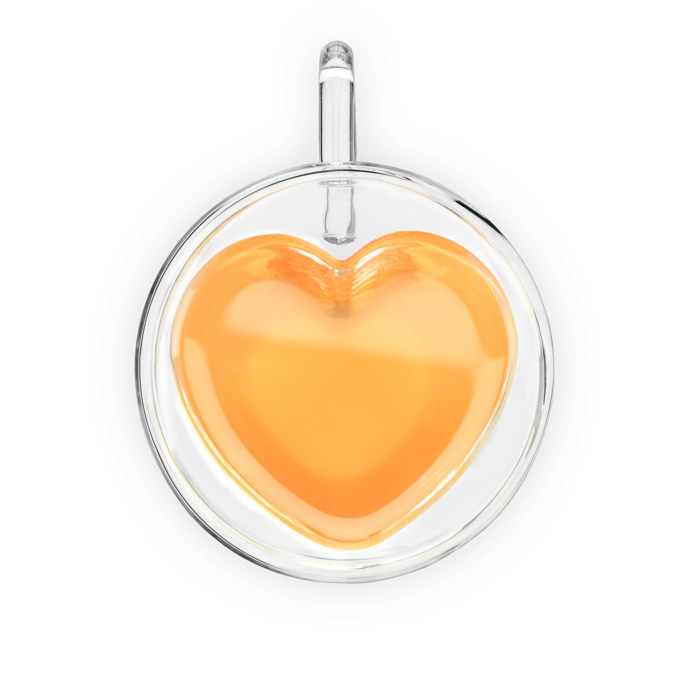 Kendall Heart Double Walled Glass Tea Mug